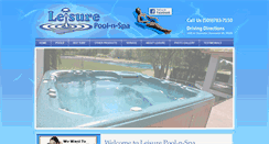 Desktop Screenshot of leisurepoolnspa.com